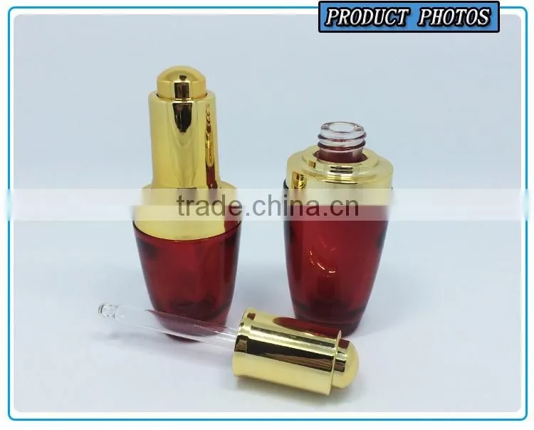 Bule colored glass cosmetic bottles and jars
