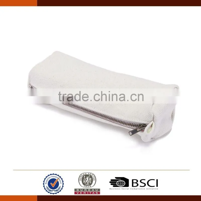 custom white canvas pencil case for students