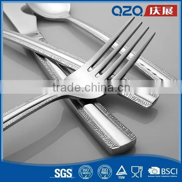 Baby stainless steel spoon fork set with extra thick ergonomics handle