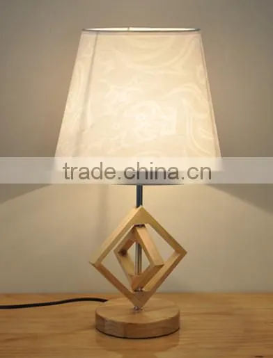 2016 new wood gift lamp, wooden table lamp, table lamp in wood base