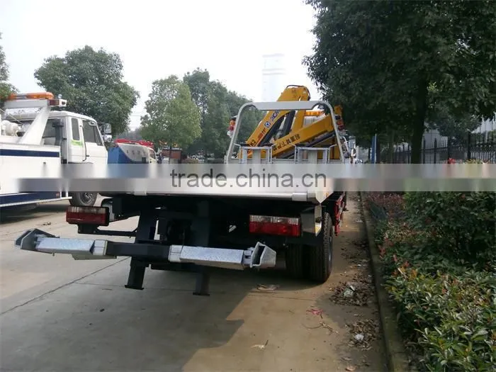multifuctional DFAC dongfeng 4ton tow truck mounted crane for sale