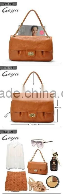 2012 Stock ladies genuine leather handbags in the lowest price