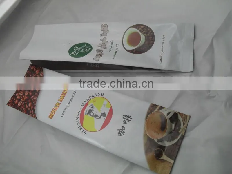 250g 500g and 1000g coffee packaging bag/custom foil bags with valve