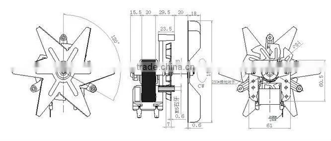 microwave oven motor/micro blender motor/shaded pole motor