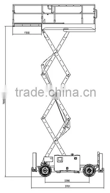 GTJZ0818D Diesel Self-propell Scissor Lift