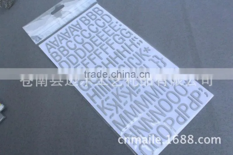 New design alphabet letter paper sticker,removable sticker paper,pvc sticker paper