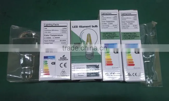 8w g125 filament led globe e27 dimmable