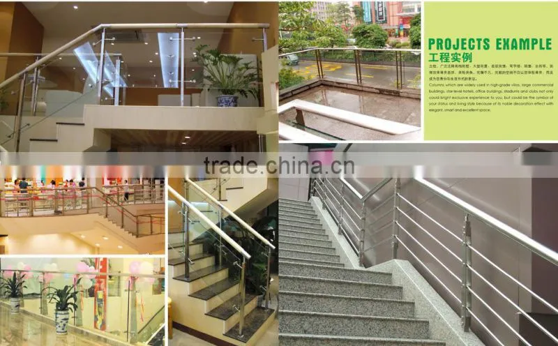 Newly single outdoor aluminum glass balustrade/Stainless steel railing systems