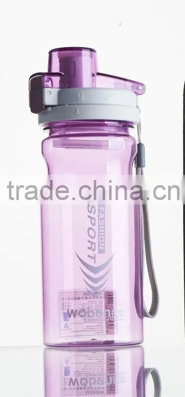 plastic sport drinking water bottle