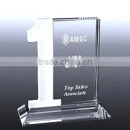 high quality k9 crystal golf award plaque ,crystal golf trophy