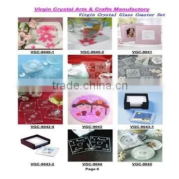 Crystal heart glass coaster with baby photo insert for birthday party decorations