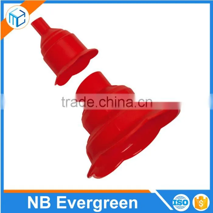 Silicone Folding Funnel, Food Grade Silicone Wine Folding Funnel with Plastic Handle