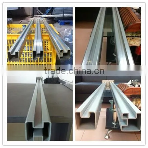 Aluminium fence glass posts/professional aluminium post supplier