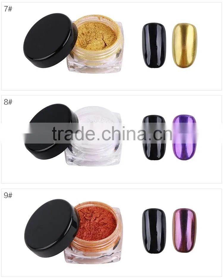 12 colors nail mirror effect pigment powder