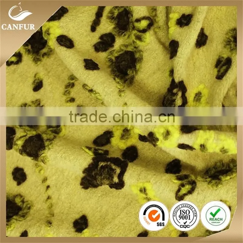 Jacquard knitted wool fabric