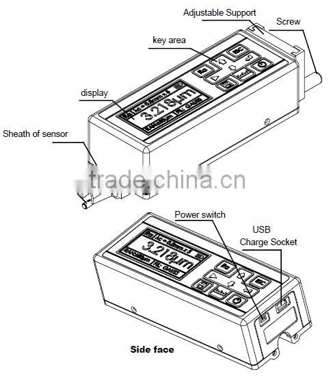 multi function USB digital portable surface roughness meter