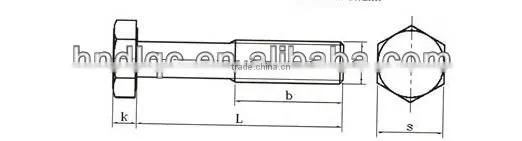 High Strength White Zinc Hexagon Head Bolt