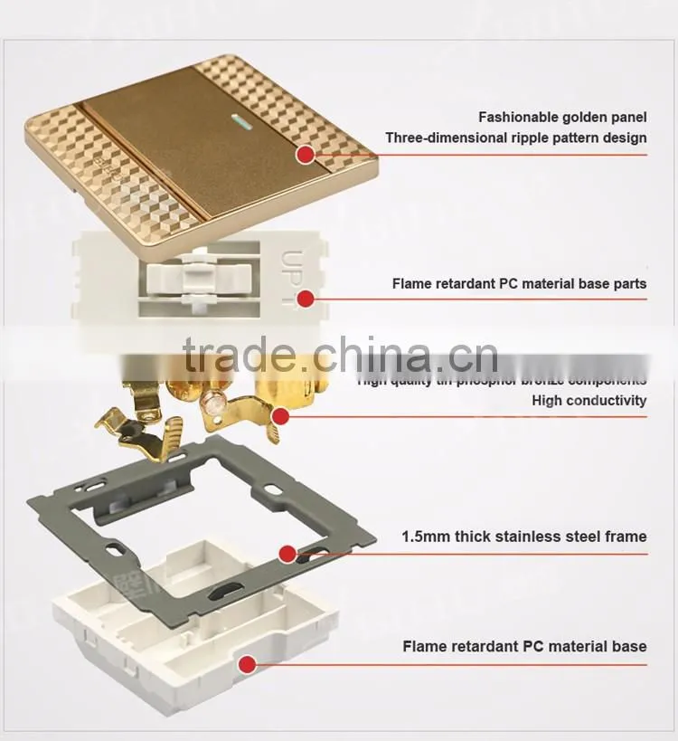 best price 86mm European/British standard wall switch socket