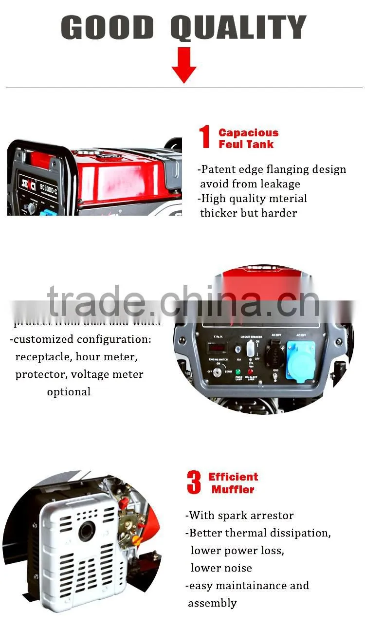 5.5KVA CE certificate good quality home use silent diesel generator
