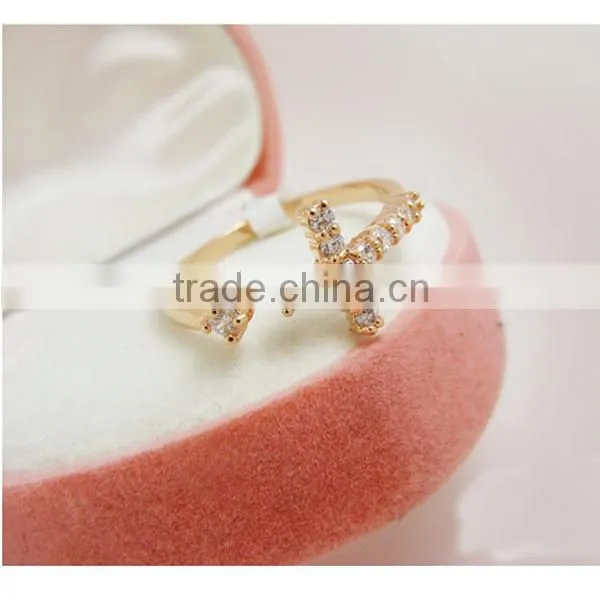 cross diamonds korea simple design finger rings