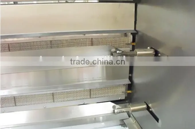 4 burners commercial gas rotisserie chicken roasting oven