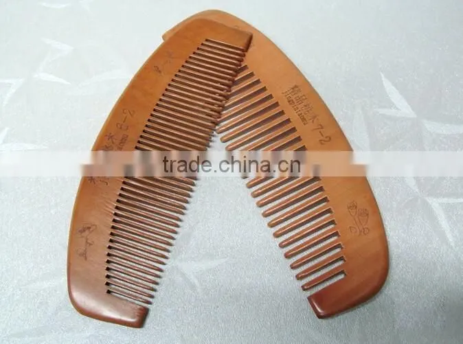 Hottest keep healthy personalized wide tooth natural wooden hair brush comb