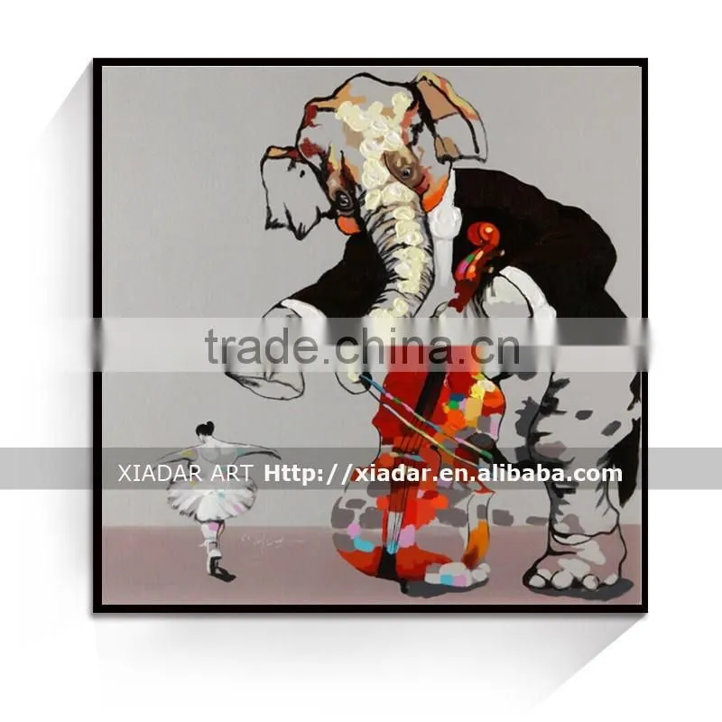Modern art canvas dog oil painting for livingroom decoration
