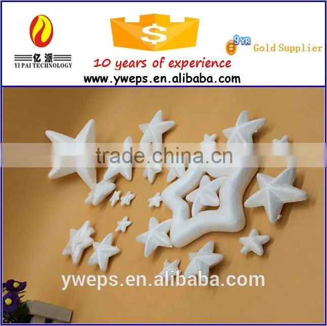 Hot sale hand made christmas tree star for decoration/polystyrene charstmas star of bethlehem
