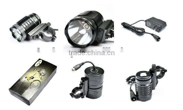 UltraFire UF-19B XM-L T6 800 Lumen Bicycle LED Flashlight (4*18650 Battery Pack Included)