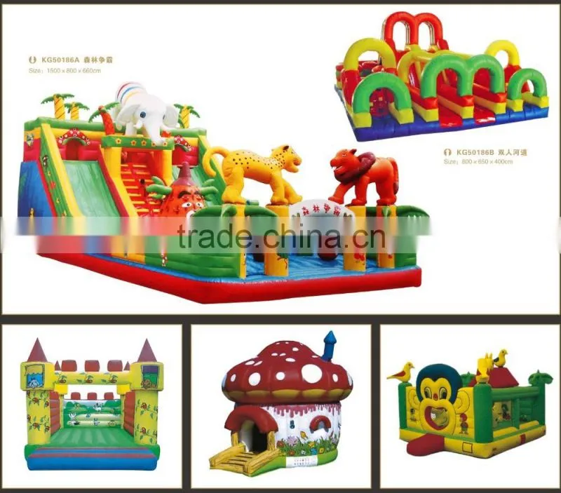 small inflatable bouncer series mushroom bounce house theme playground