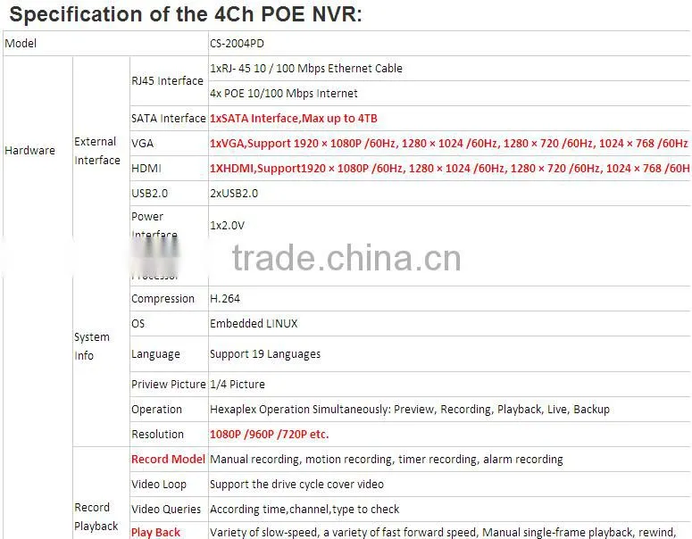 4ch 1.3mp dome and bullet ip camera poe nvr kit