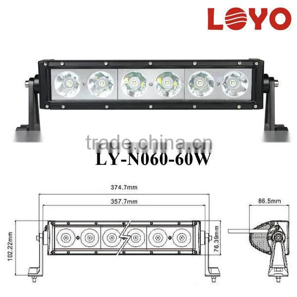 Guangzhou LOYO 60W LED Work Light Bar LED Light Bar Rigid