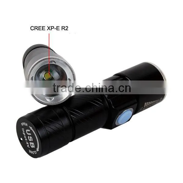 C92 Build in Battery promotional USB Charger Emergency Rechargeable flashlight