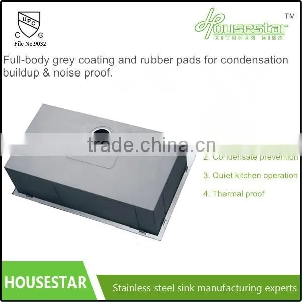 CUPC aproval Undermount Stainless Steel Single Bowl Laundry Kitchen Sinks