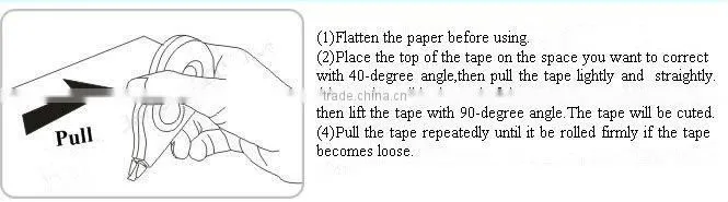 plastic transparent mini correction tape