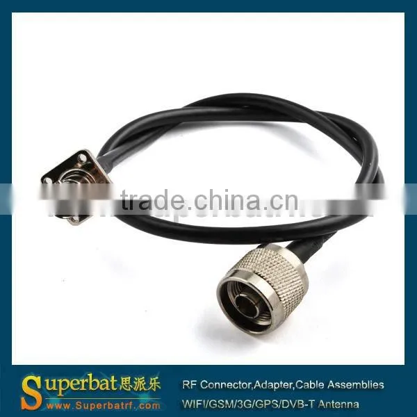 N male to BNC female with panel/flange cable tv set top box