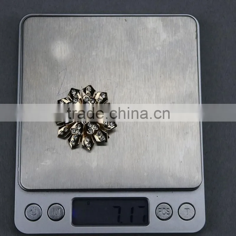 Metal Alloy Brooch Fancy Colorful Blooming Flower Brooch Pin