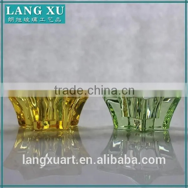 LX-Z192 small colorful crystal glass candle holder star shaped votive candle holder for Centerpiece