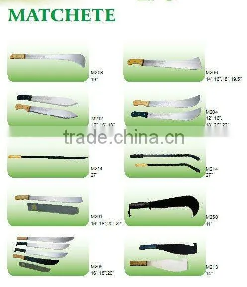 rail steel machete M201