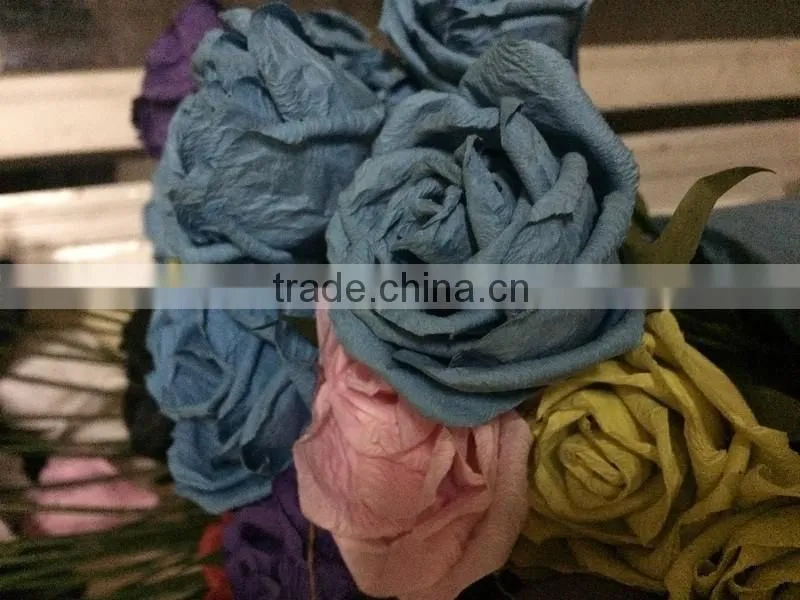 wedding crepe paper flower, craft crepe paper flower, hand made crepe paper flower, party decoration paper flower