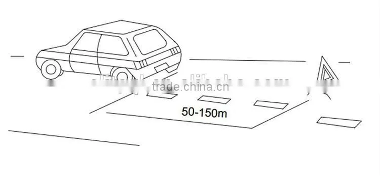 Traffic emergency triangle Warning triangle
