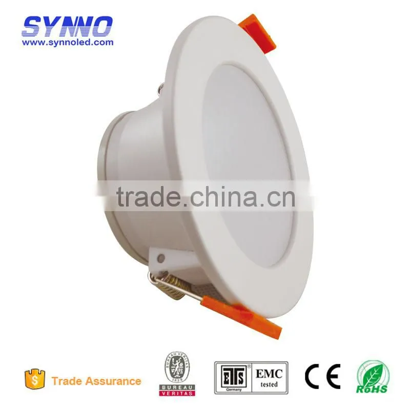 Hot sales aluminum+pc IP44 round recessed COB LED downlight 5/7/9/12w