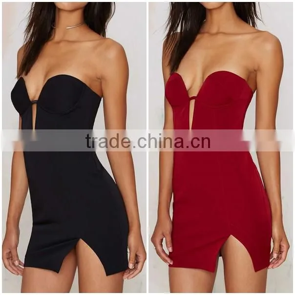 2016 Wholesale Sexy Fashion Strapless Bandage Dress