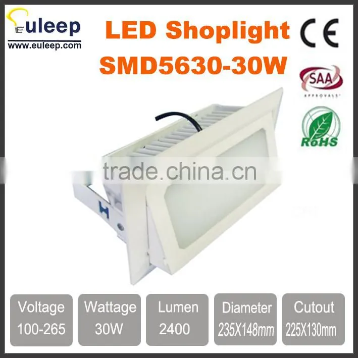 euleep 20W squaredownlight, SMD5630/5730 20W retangle downlight, led shoplight witch frosted glass/pc anti-dazzle light
