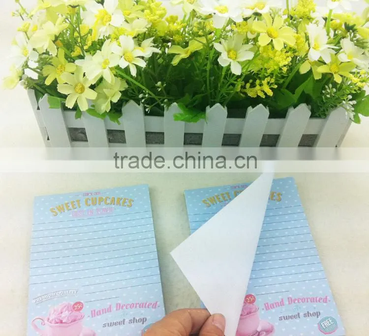 note pad without cover