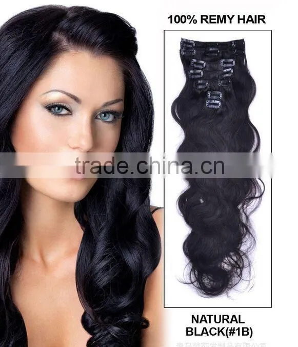 2015 new wholesale professional good cheap clip on hair extension