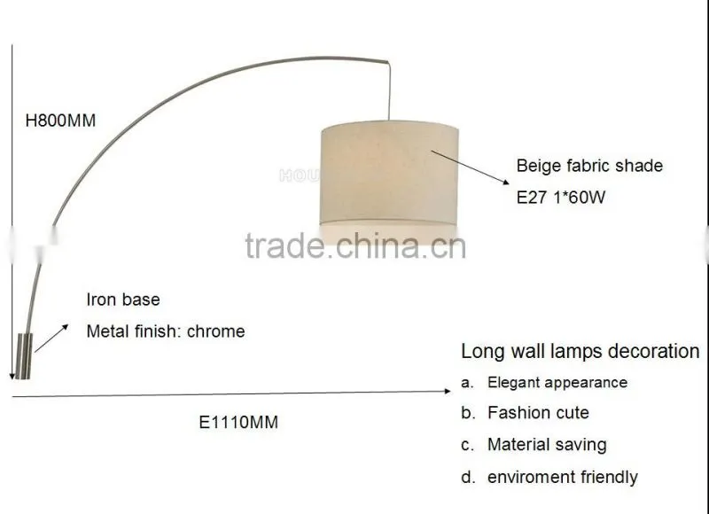 Modern long wall lamps decoration for hotel,Modern long wall lamps decoration,Long wall lamps decoration W1055