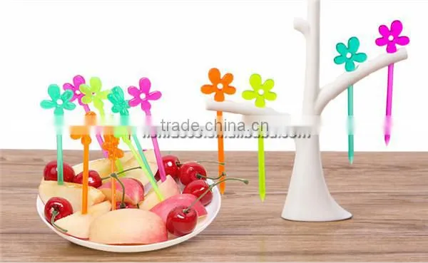 Flower Style Cute Fruit Fork Set