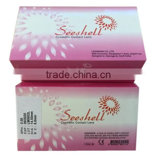 wholesale 14.5mm 3 tone monthly color contacts Seeshell korea contact lens