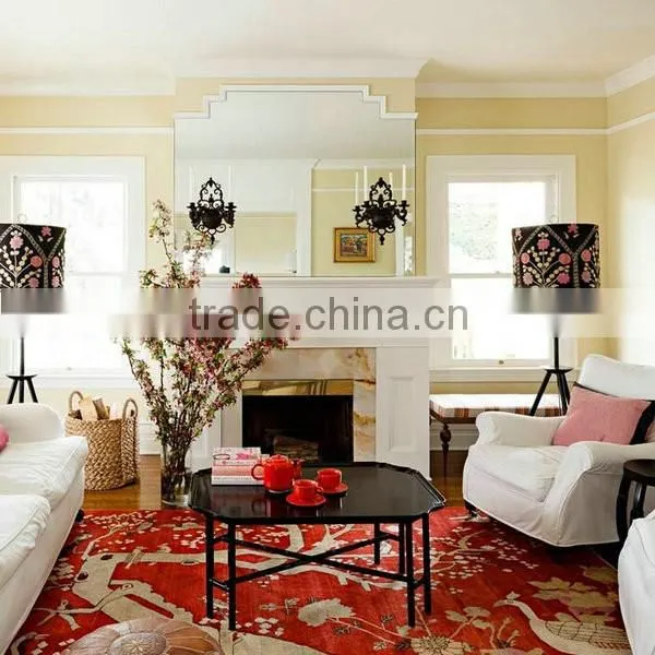 Nylon printed area carpet ,wall to wall carpet with red gold colors